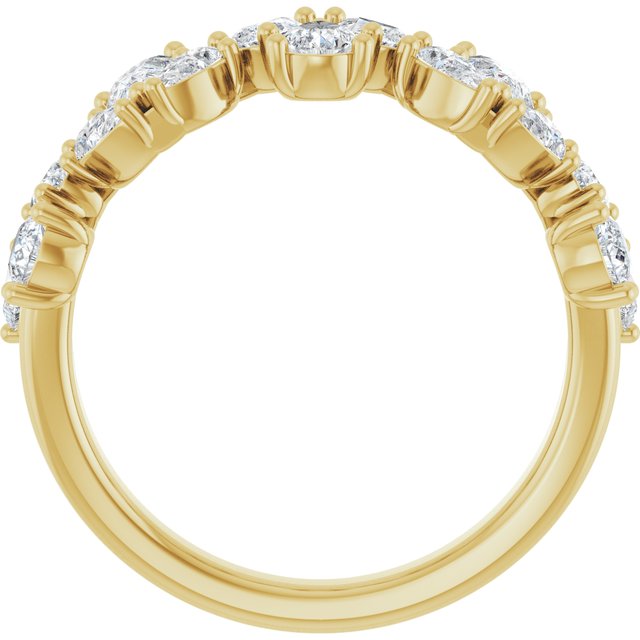 14K Yellow 1 3/8 CTW Lab-Grown Diamond Anniversary Band