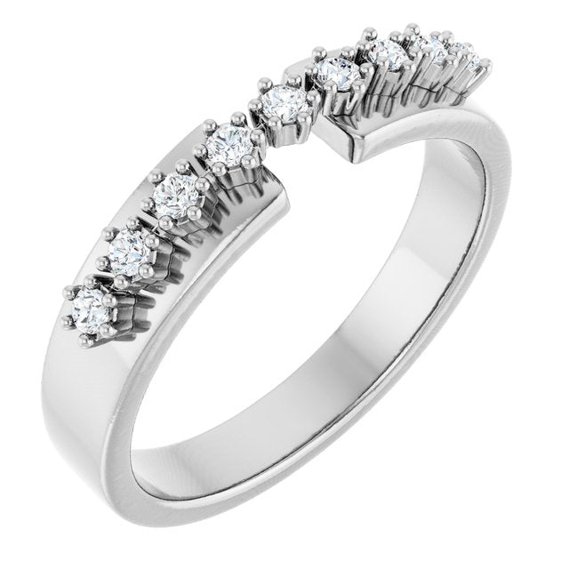 14K White 1/6 CTW Natural Diamond Anniversary Band