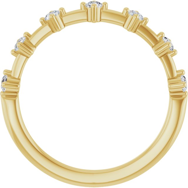 14K Yellow 1/4 CTW Natural Diamond Anniversary Band