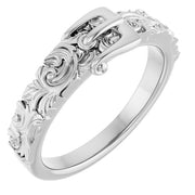 Sterling Silver Victorian-Style Belt Buckle Ring