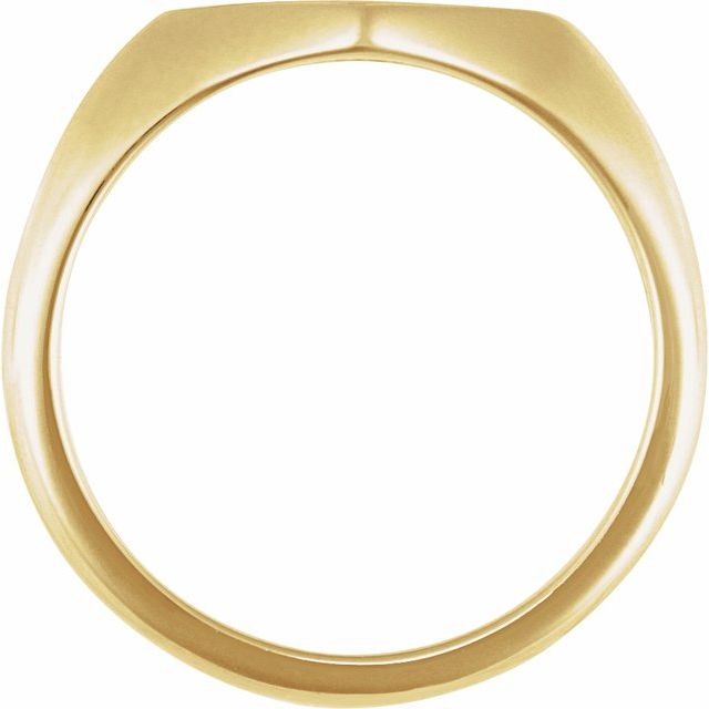 14K Yellow Geometric Signet Ring