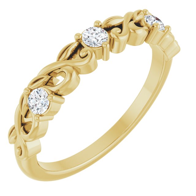 14K Yellow 1/5 CTW Lab-Grown Diamond Anniversary Band