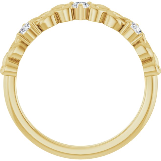 14K Yellow 1/5 CTW Lab-Grown Diamond Anniversary Band