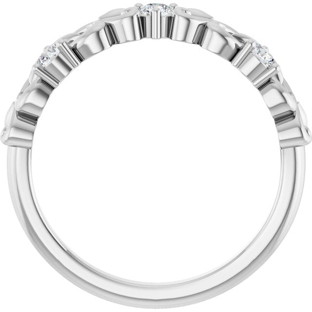 14K White 1/5 CTW Natural Diamond Anniversary Band
