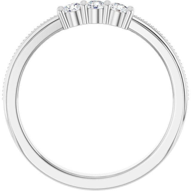 14K White 1/5 CTW Lab-Grown Diamond Anniversary Band