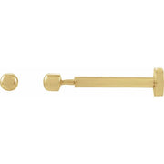 14K Yellow 1 Bead Stud Earrings