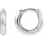 Sterling Silver Knife-Edge Hinge 10 mm Hoop Earring
