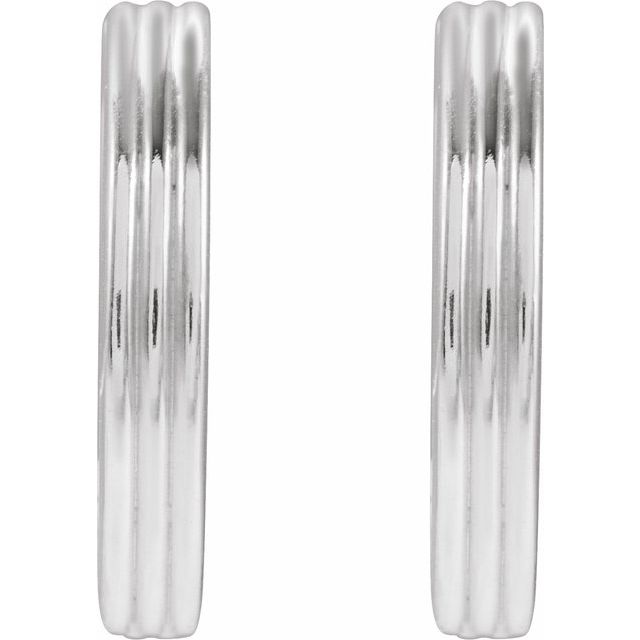 Sterling Silver Hinged 15 mm Huggie Hoop Earrings