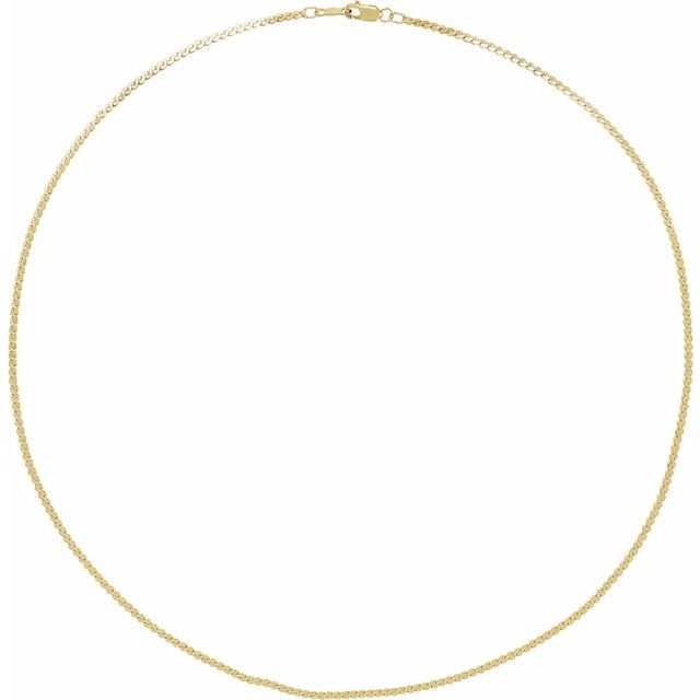 14K Yellow 1.7 mm Serpentine 24' Chain