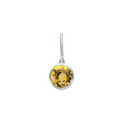 Sterling Silver Imitation Citrine Hook Charm/Pendant