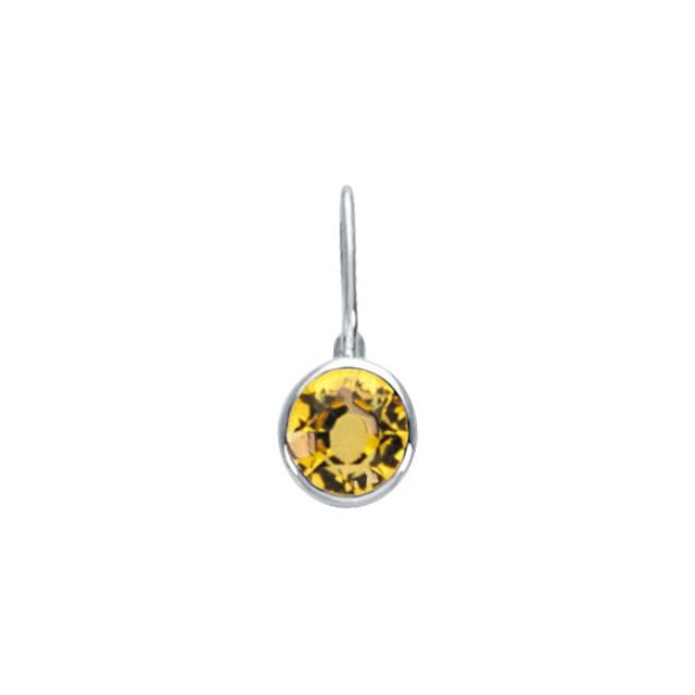 Sterling Silver Imitation Citrine Hook Charm/Pendant