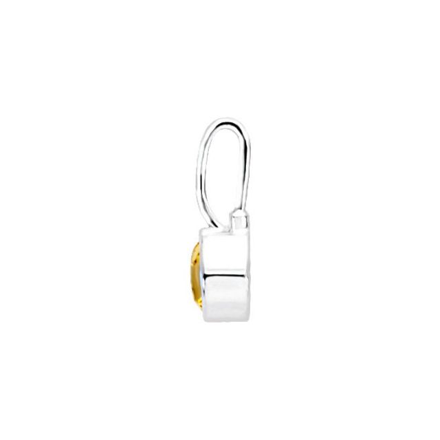 Sterling Silver Imitation Citrine Hook Charm/Pendant