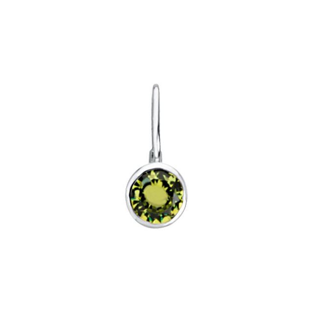 Sterling Silver Imitation Peridot Hook Charm/Pendant