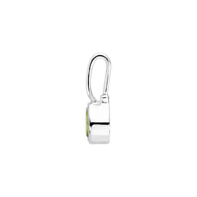 Sterling Silver Imitation Peridot Hook Charm/Pendant