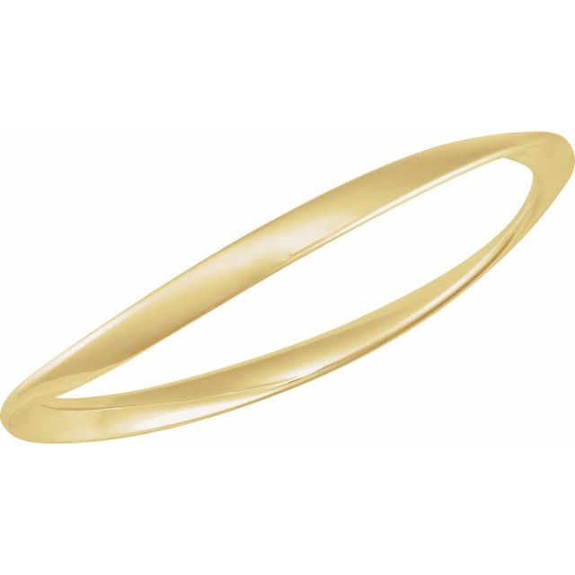 14K Yellow Wavy Bangle 7 1/2' Bracelet