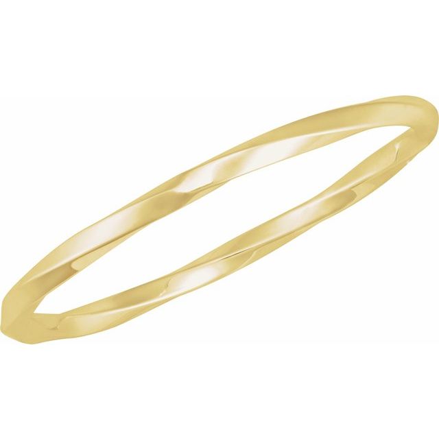 14K Yellow Twisted 7 1/2' Bangle Bracelet