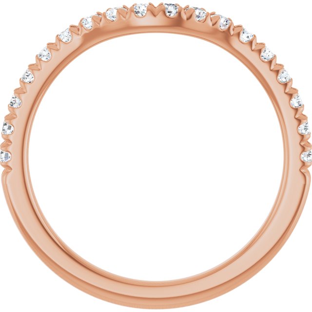 14K Rose 1/3 CTW Natural Diamond Contour Band