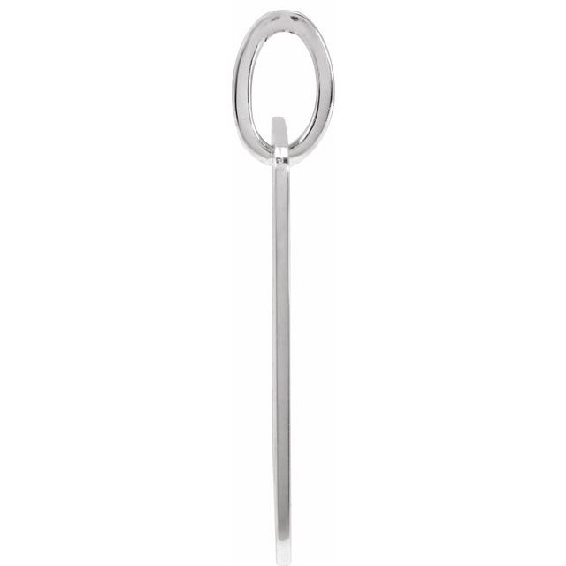 14K White Playing Card Pendant