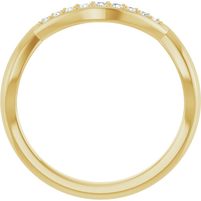 14K Yellow 1/10 CTW Natural Diamond Matching Band