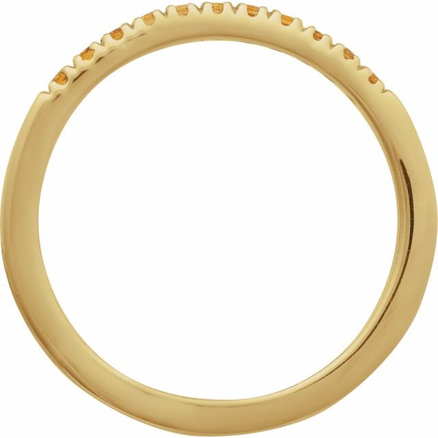 14K Yellow Natural Citrine Stackable Ring