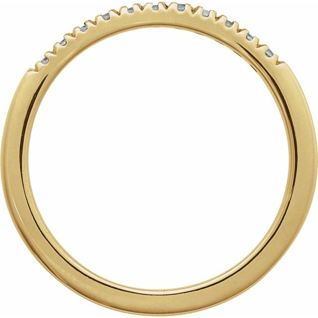 14K Yellow Natural Aquamarine Stackable Ring