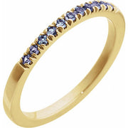 14K Yellow Natural Alexandrite Stackable Ring