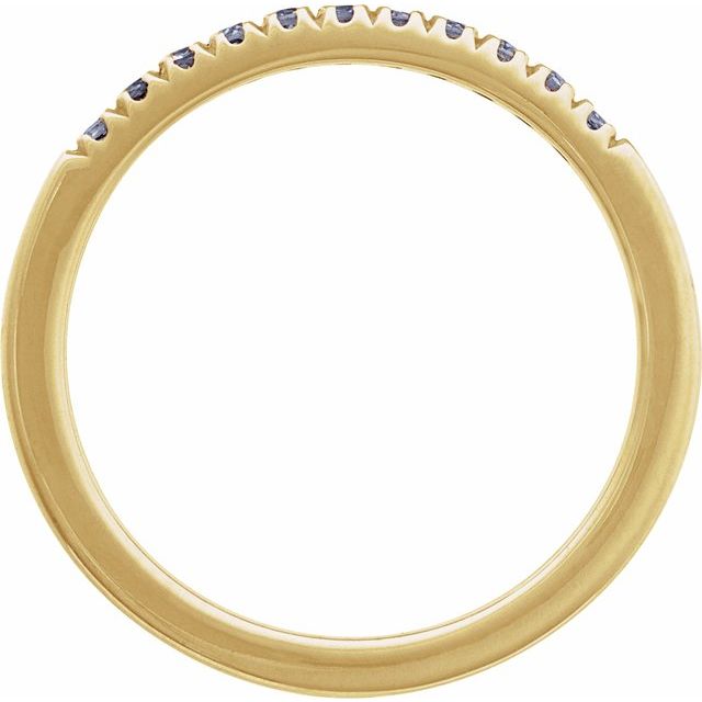14K Yellow Natural Alexandrite Stackable Ring
