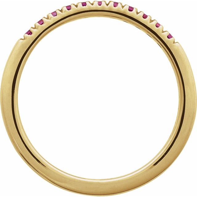 14K Yellow Natural Ruby Stackable Ring