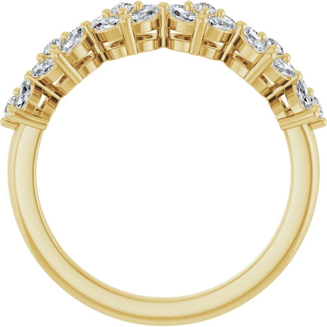 14K Yellow 3/4 CTW Lab-Grown Diamond Anniversary Band