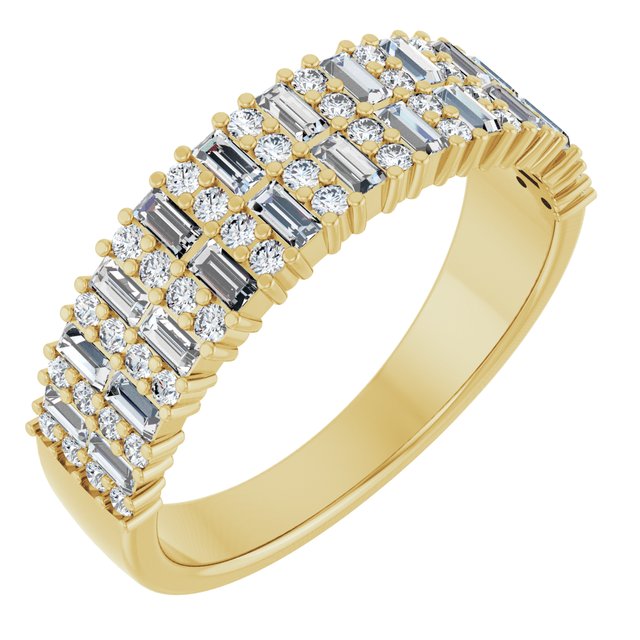 14K Yellow 7/8 CTW Lab-Grown Diamond Anniversary Band