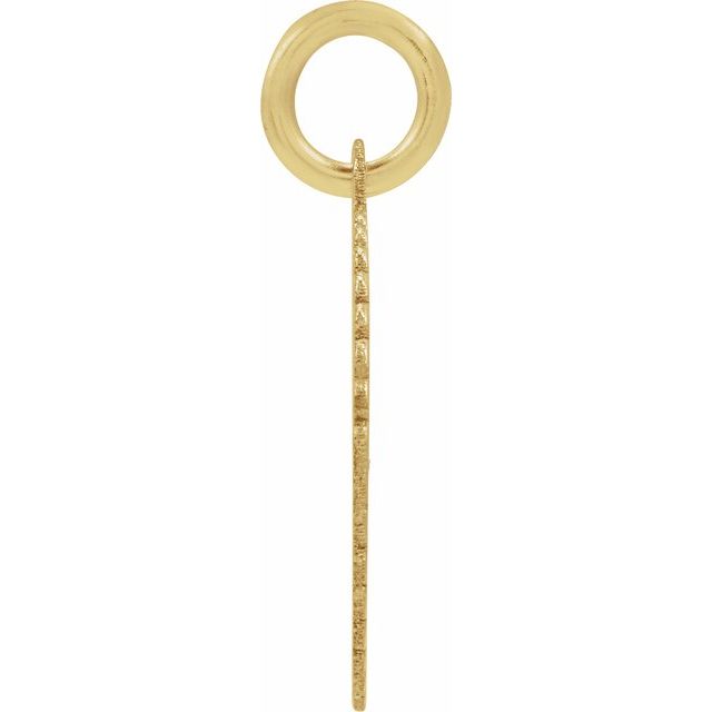 14K Yellow Initial V Pendant