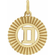 14K Yellow Initial D Pendant
