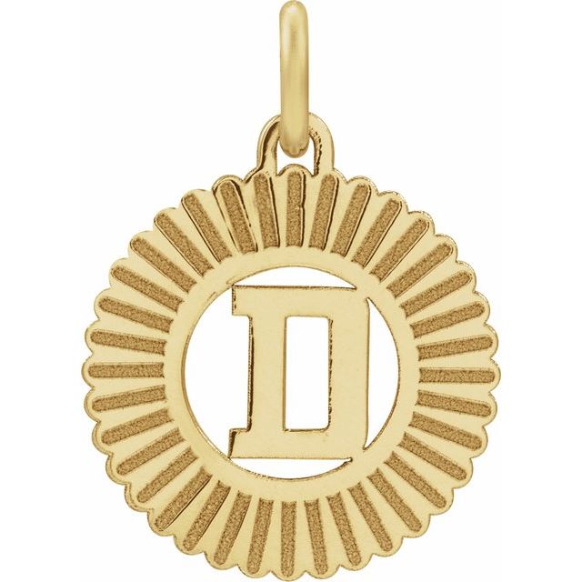 14K Yellow Initial D Pendant