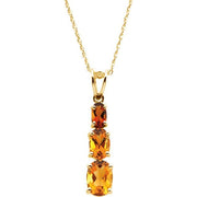 14K Yellow Natural Citrine 18' Necklace