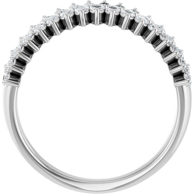 14K White 1 CTW Lab-Grown Diamond Anniversary Band