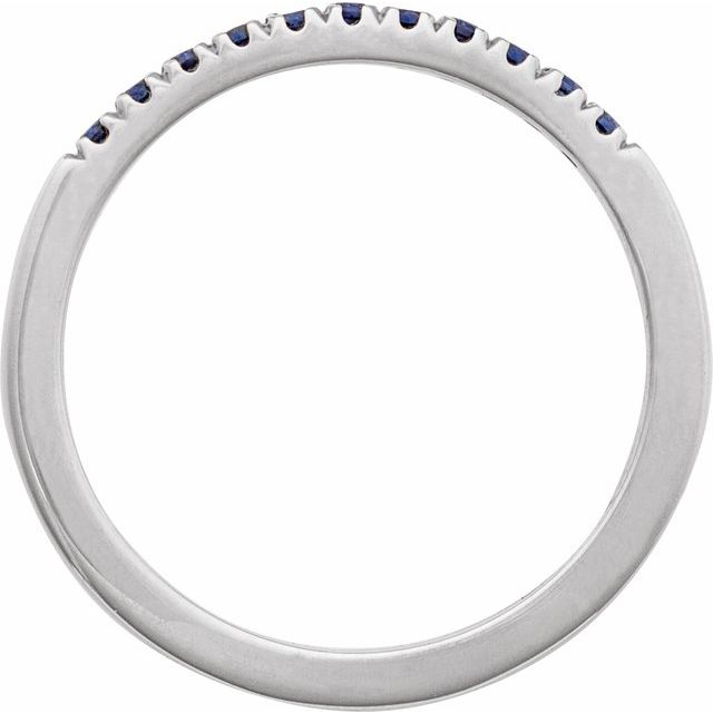 Sterling Silver Natural Blue Sapphire Stackable Ring