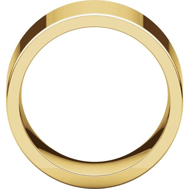 14K Yellow 13 mm Flat Comfort Fit Band Size 6