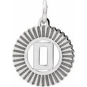 Sterling Silver Initial O Pendant