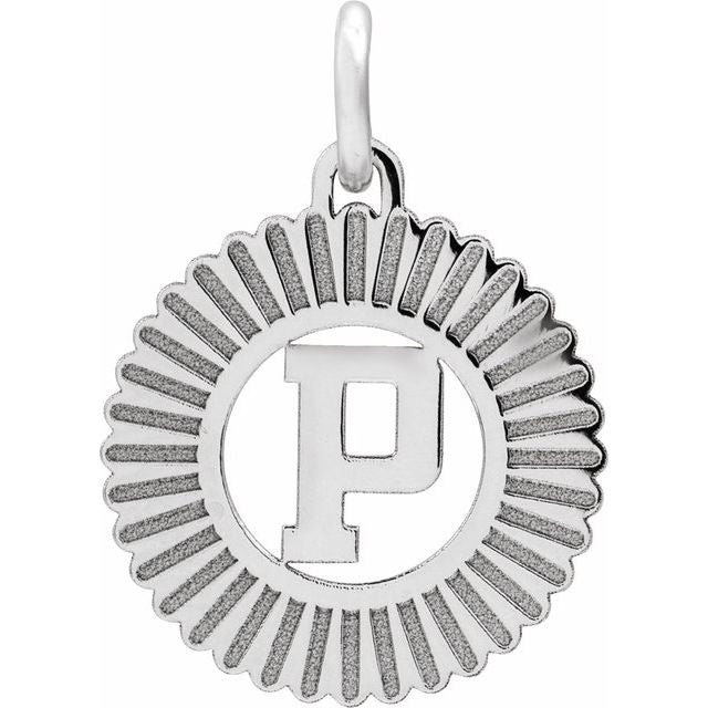 Sterling Silver Initial P Pendant