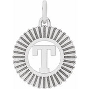 Sterling Silver Initial T Pendant