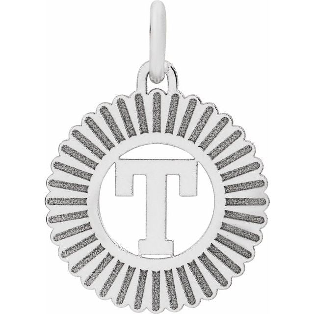 Sterling Silver Initial T Pendant