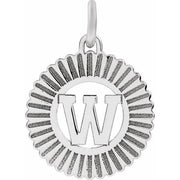 Sterling Silver Initial W Pendant