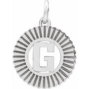 Sterling Silver Initial G Pendant