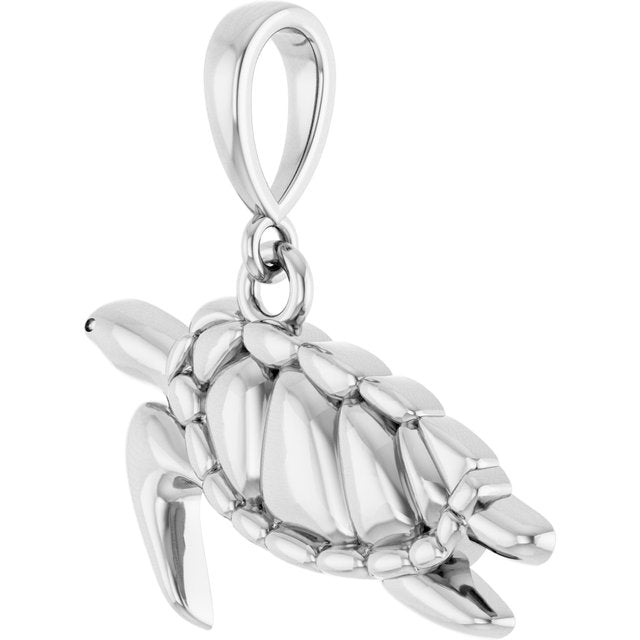Sterling Silver Sea Turtle Pendant