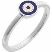 Sterling Silver Evil Eye Ring