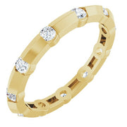 14K Yellow 1/2 CTW Lab-Grown Diamond Eternity Band Size 7