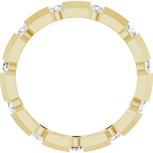 14K Yellow 1/2 CTW Lab-Grown Diamond Eternity Band Size 7