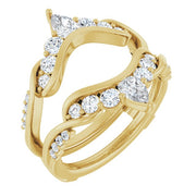 14K Yellow 1 1/8 CTW Lab-Grown Diamond Ring Guard