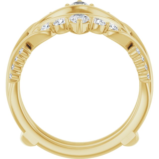14K Yellow 1 1/8 CTW Lab-Grown Diamond Ring Guard