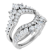 14K White 1 5/8 CTW Lab-Grown Diamond Ring Guard